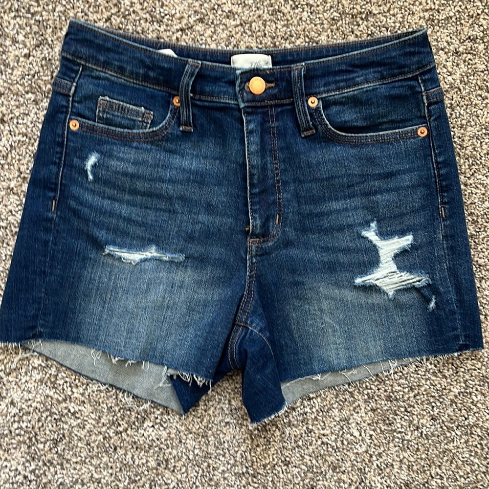 Universal Thread Denim High Rise MIDI Short, 6/28